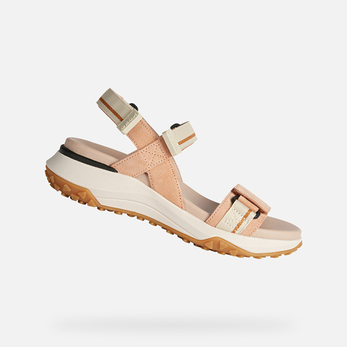 Platform sandals SORAPIS + GRIP WOMAN Peach/Beige | GEOX