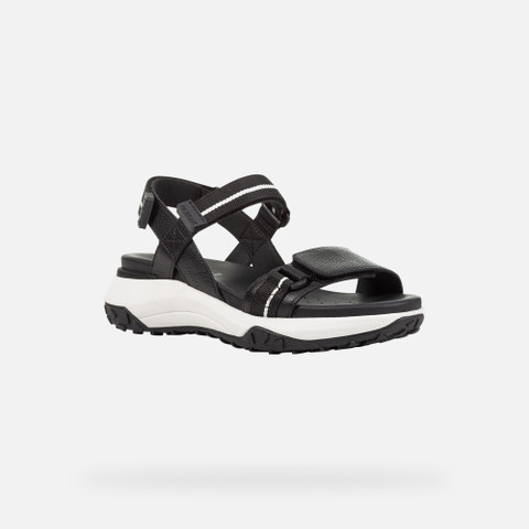 Sandals with straps SORAPIS + GRIP WOMAN Black - image number 2 | GEOX