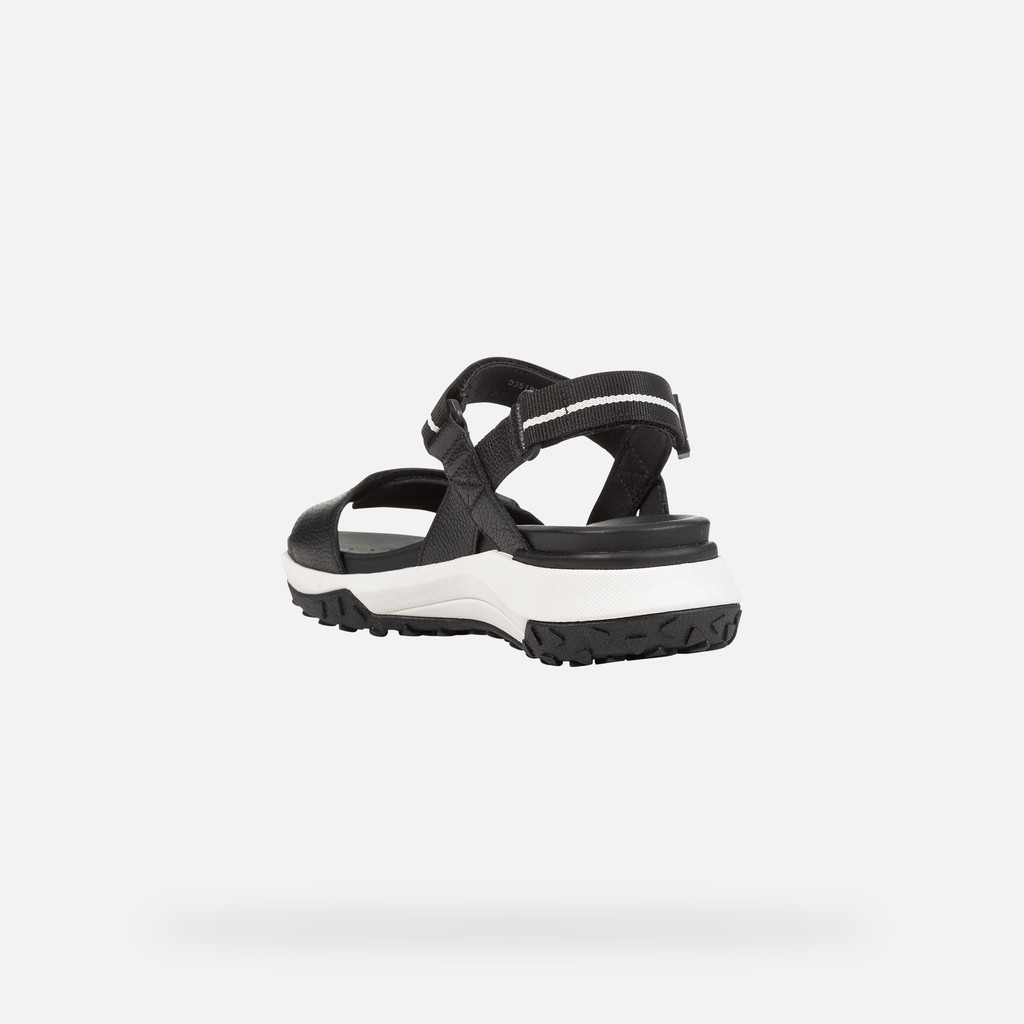 Geox® SORAPIS + GRIP: Women's black Platform Sandals