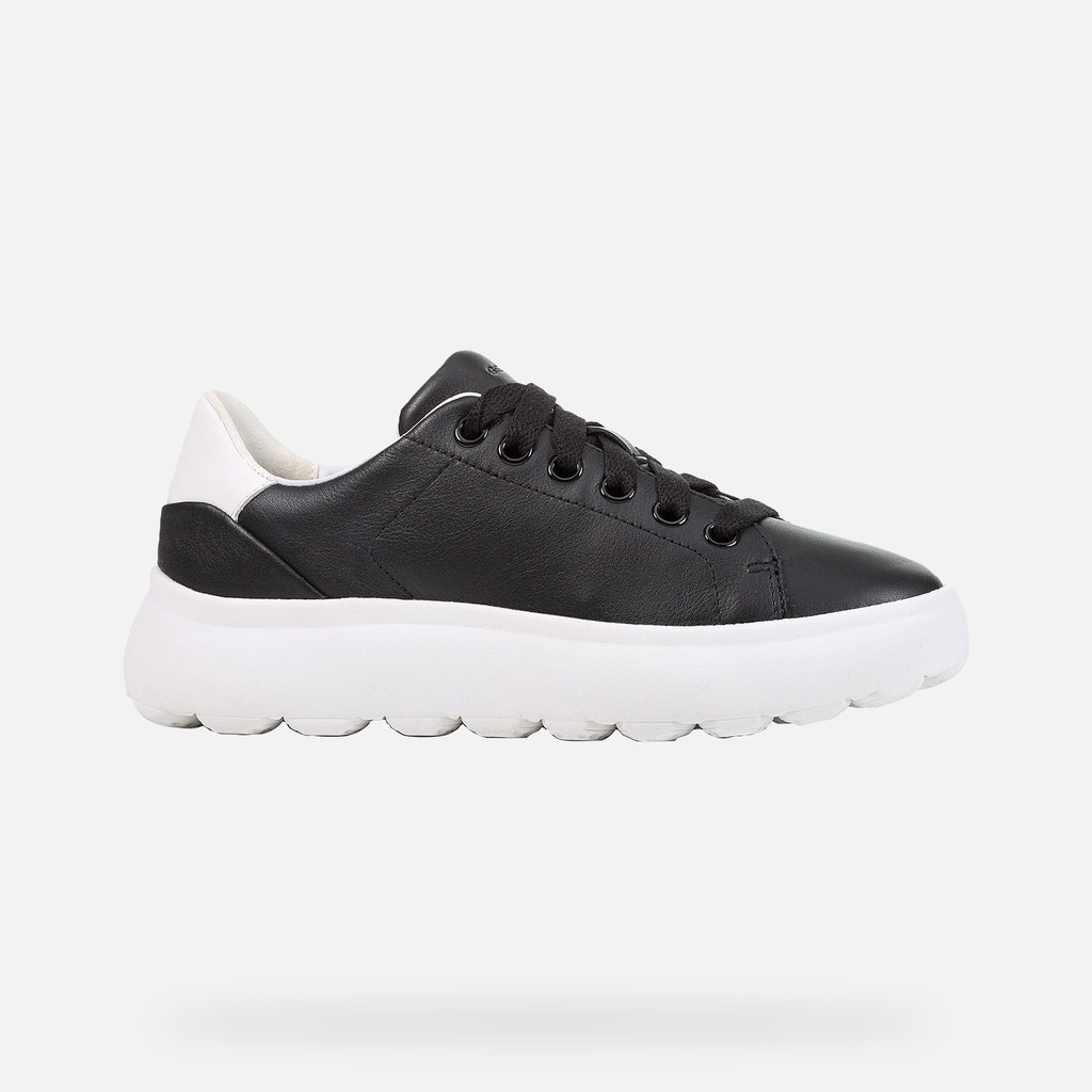 Geox® SPHERICA EC4.1: Women's Black Low Top Sneakers | Geox ® Online Store