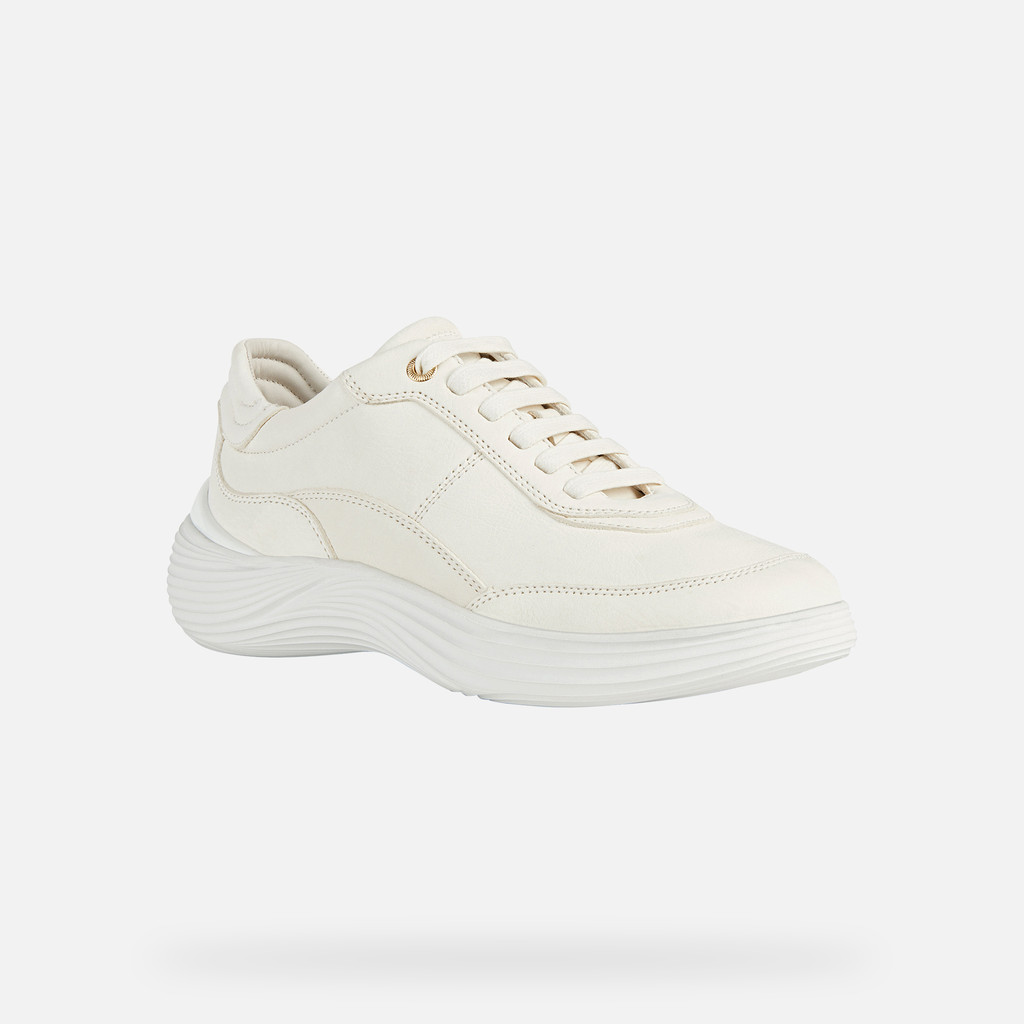 Geox® FLUCTIS: Women's White Low Top Sneakers | Geox ® Online