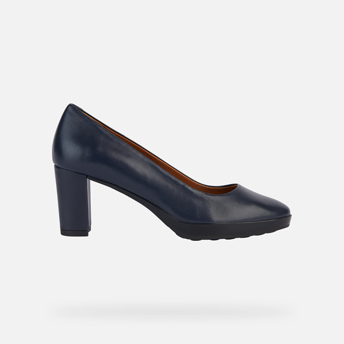 Zapatos de salón tacón medio WALK PLEASURE 60 MUJER Azul marino | GEOX