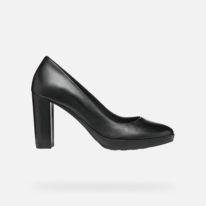 High-heel court shoes WALK PLEASURE 85 WOMAN Black | GEOX
