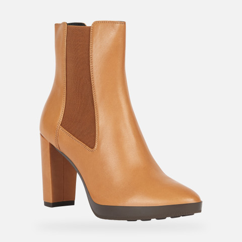 high-heel ankle boots WALK PLEASURE 85 WOMAN Light Brown - image number 2 | GEOX