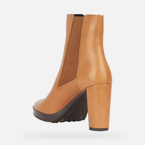 high-heel ankle boots WALK PLEASURE 85 WOMAN Light Brown - image number 3 | GEOX