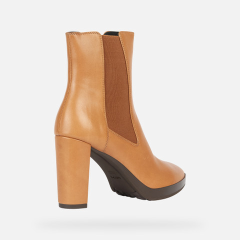 high-heel ankle boots WALK PLEASURE 85 WOMAN Light Brown - image number 4 | GEOX