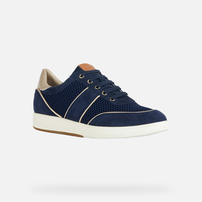 Geox® MELEDA: Women's Navy Low Top Sneakers | Geox ® SS23