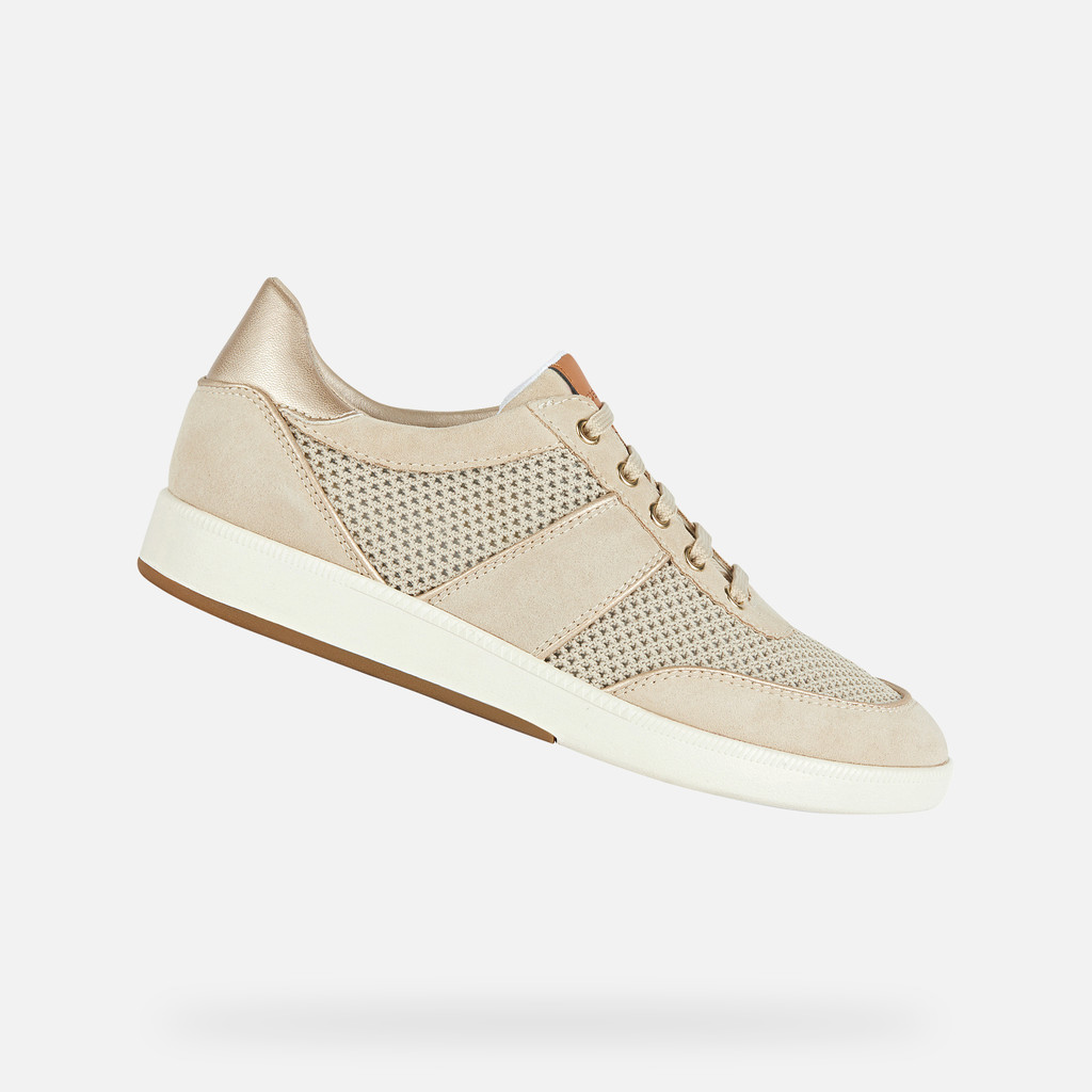 Geox® MELEDA: Women's Taupe Low Top Sneakers | Geox ® Online