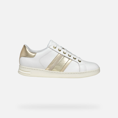 Low top sneakers JAYSEN WOMAN White/Light Gold - image number 1 | GEOX