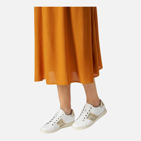 Low top sneakers JAYSEN WOMAN White/Light Gold - image number 2 | GEOX