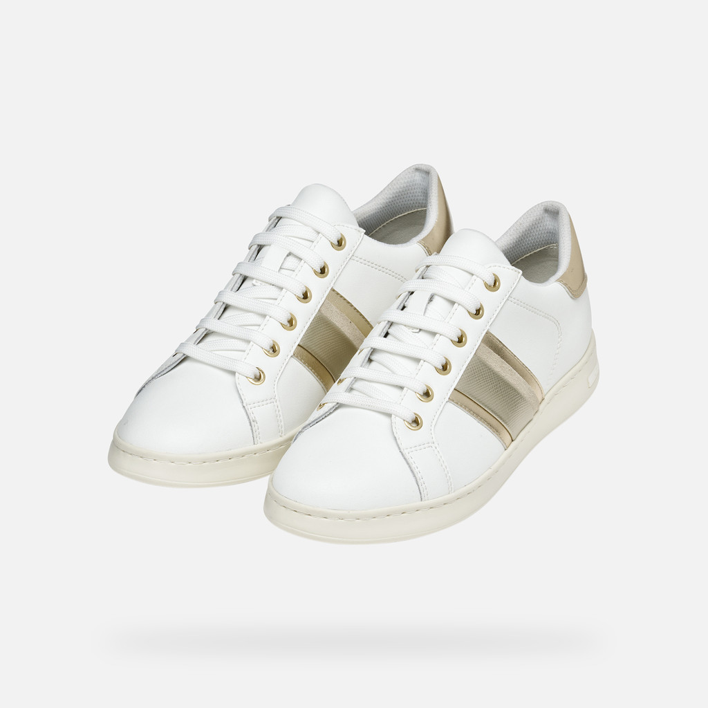Low top sneakers JAYSEN WOMAN White/Light Gold - image number 8 | GEOX