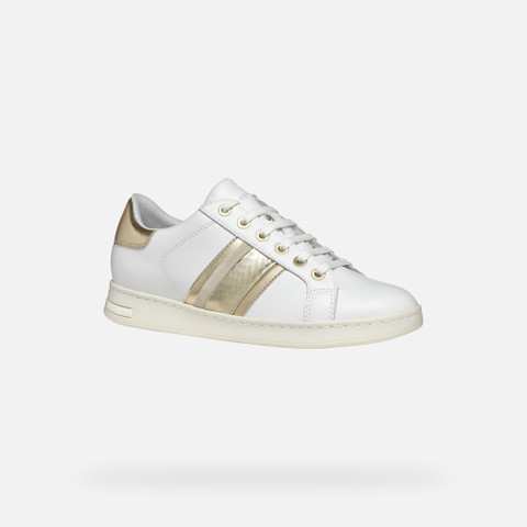 Low top sneakers JAYSEN WOMAN White/Light Gold - image number 3 | GEOX