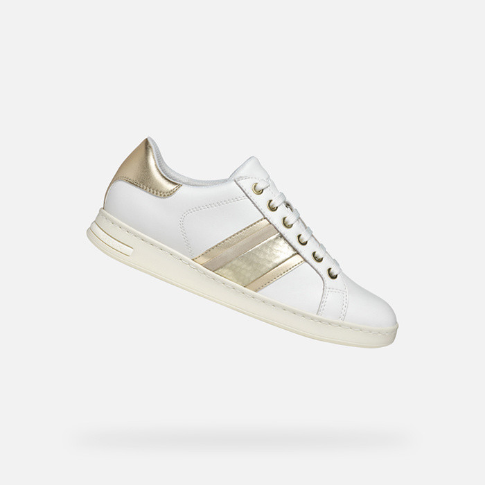 Low top sneakers JAYSEN WOMAN White/Light Gold | GEOX