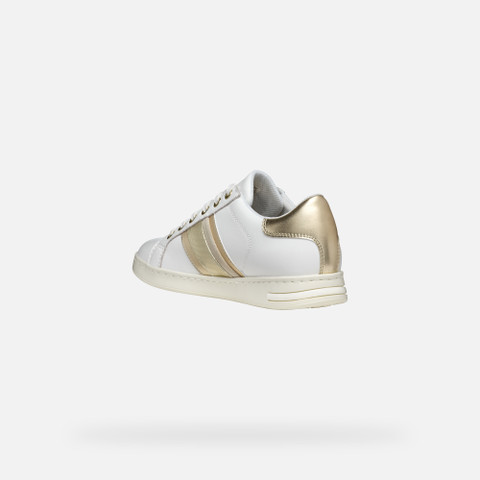 Low top sneakers JAYSEN WOMAN White/Light Gold - image number 4 | GEOX