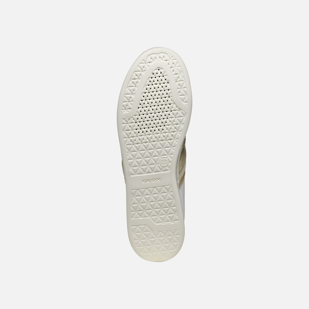 Low top sneakers JAYSEN WOMAN White/Light Gold - image number 7 | GEOX