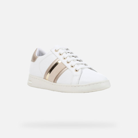 Low Top Sneakers JAYSEN WOMAN White/Light Gold - image number 2 | GEOX