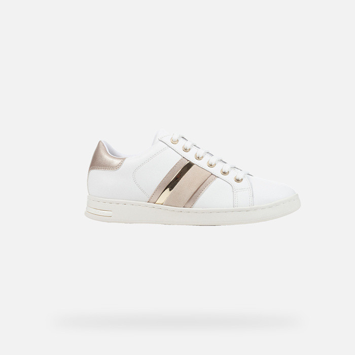 Low top sneakers JAYSEN WOMAN White/Light Gold | GEOX