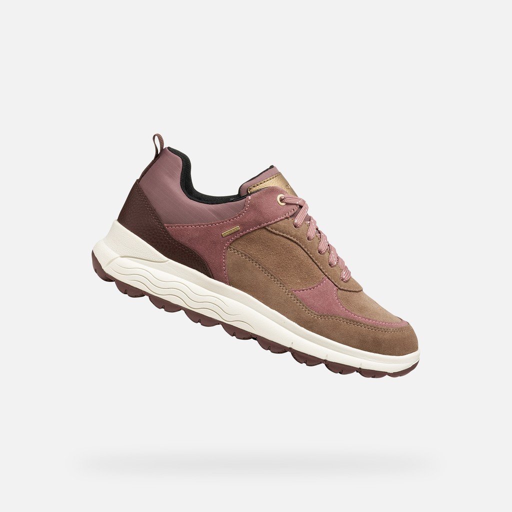 Waterproof trainers SPHERICA 4X4 ABX WOMAN Light brown/Mahogany - image number 0 | GEOX