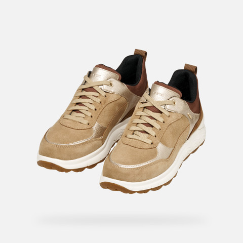 Waterproof trainers SPHERICA 4X4 ABX WOMAN Dark sand/Light gold - image number 8 | GEOX
