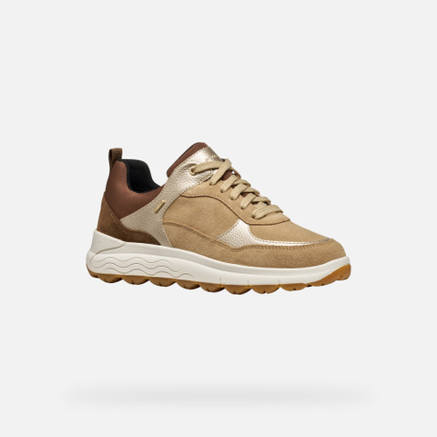Waterproof trainers SPHERICA 4X4 ABX WOMAN Dark sand/Light gold - image number 2 | GEOX