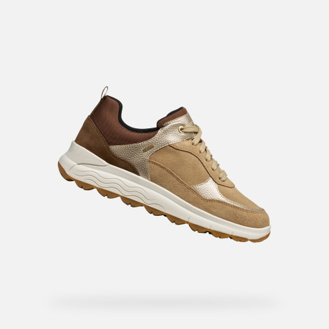 Waterproof trainers SPHERICA 4X4 ABX WOMAN Dark sand/Light gold - image number 0 | GEOX