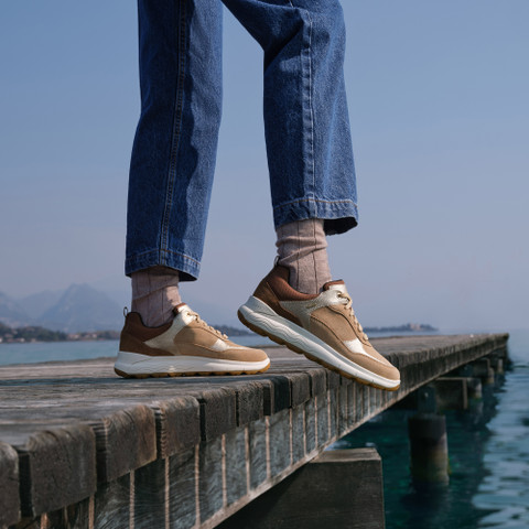 Waterproof trainers SPHERICA 4X4 ABX WOMAN Dark sand/Light gold - image number 9 | GEOX