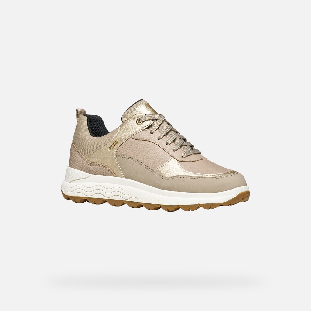 Waterproof trainers SPHERICA 4X4 ABX WOMAN Beige/Light Gold - image number 3 | GEOX