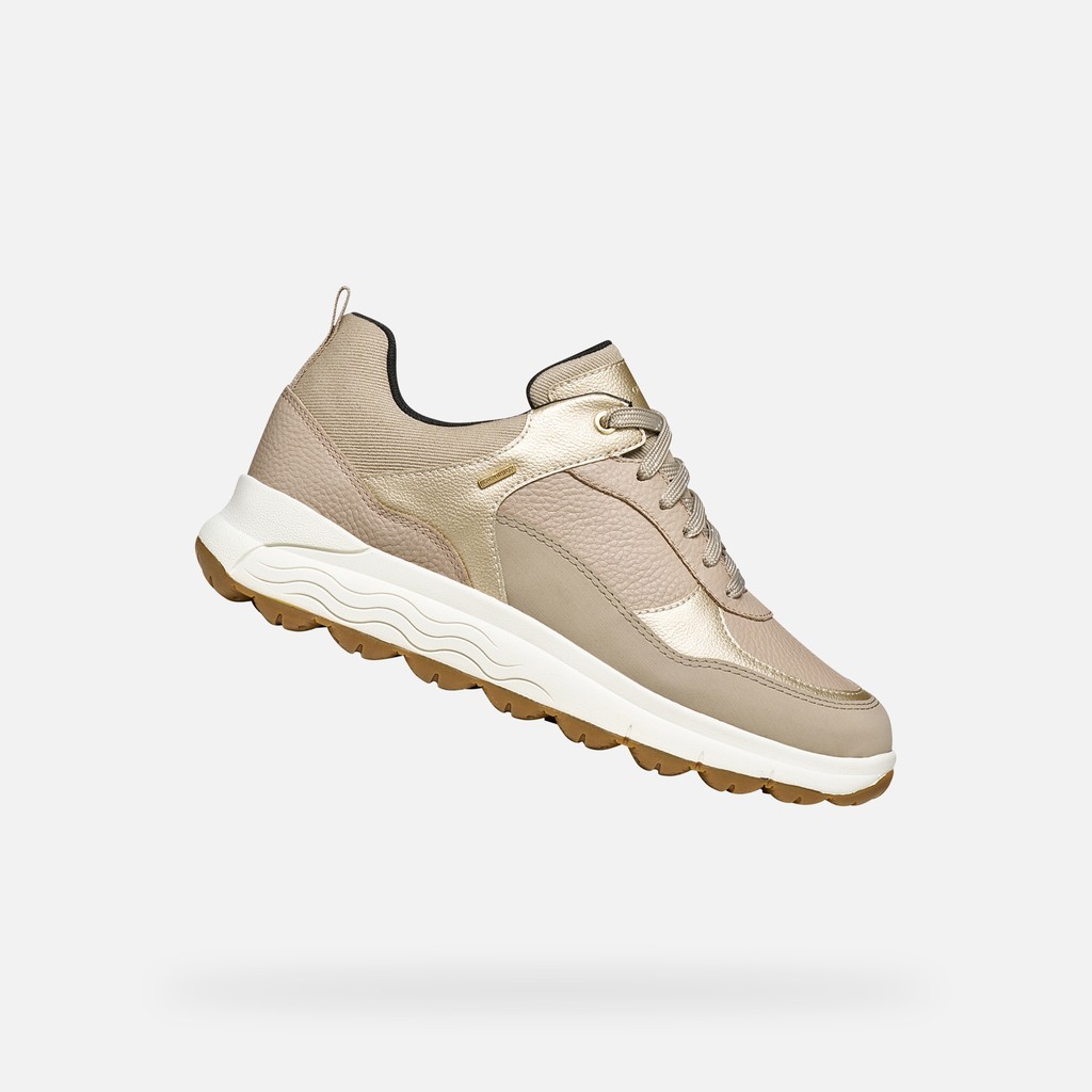 Waterproof trainers SPHERICA 4X4 ABX WOMAN Beige/Light Gold - image number 0 | GEOX