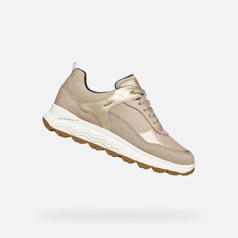 Waterproof trainers SPHERICA 4X4 ABX WOMAN Beige/Light Gold - image number 0 | GEOX