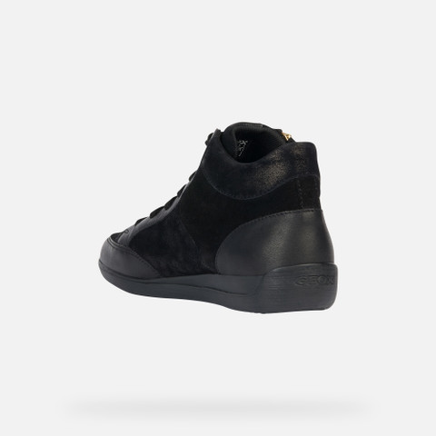 Geox® MYRIA B: High Top Sneakers Black Woman | Geox®