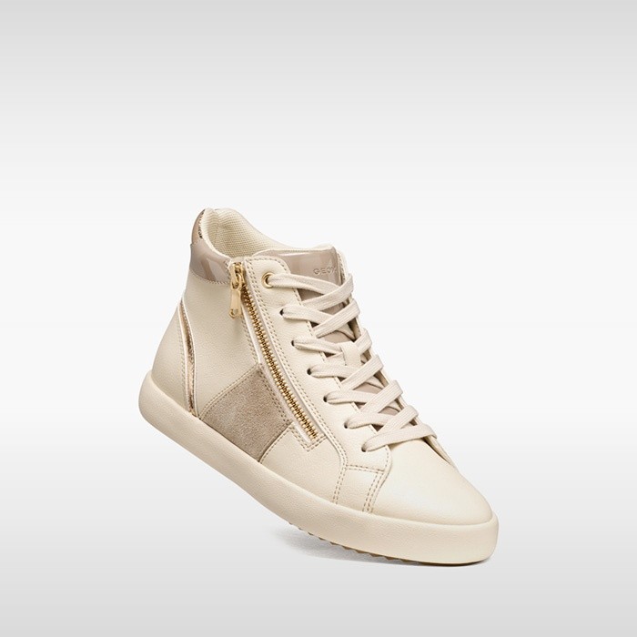 Baskets &agrave; lacets BLOMIEE FEMME Beige clair/Beige | GEOX