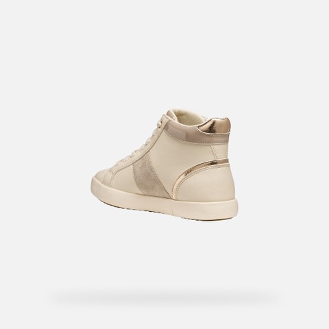 Baskets &agrave; lacets BLOMIEE FEMME Beige clair/Beige - image number 3 | GEOX
