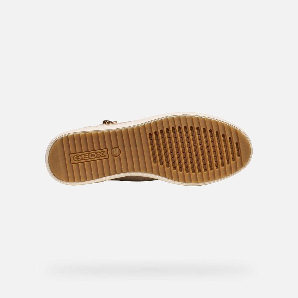 Baskets &agrave; lacets BLOMIEE FEMME Beige clair/Beige - image number 6 | GEOX
