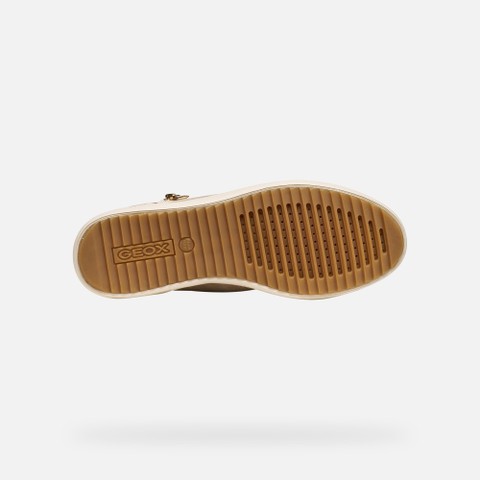 Baskets &agrave; lacets BLOMIEE FEMME Beige clair/Beige - image number 6 | GEOX