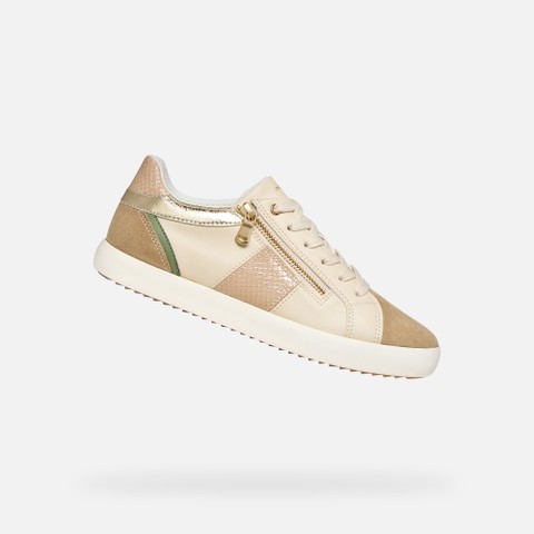 Low top sneakers BLOMIEE WOMAN Papyrus/Cream - image number 0 | GEOX