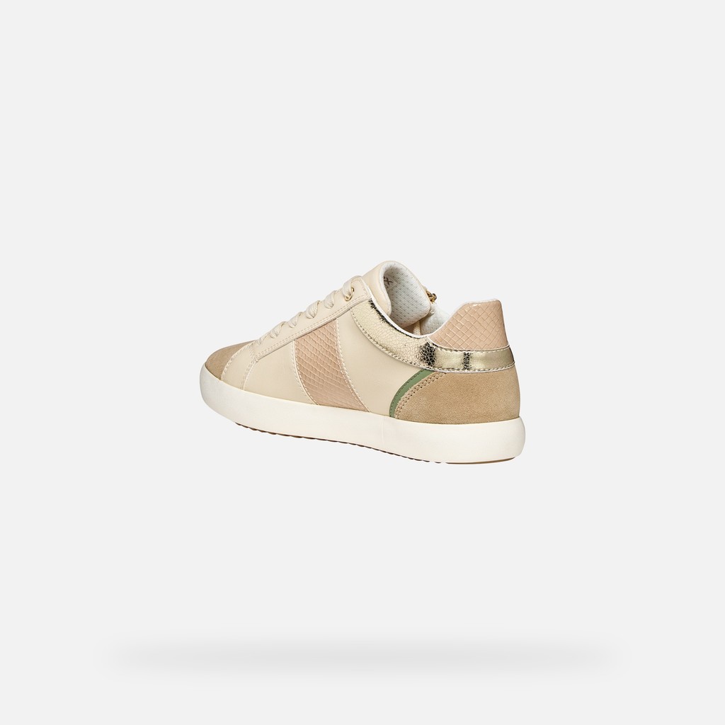 Low top sneakers BLOMIEE WOMAN Papyrus/Cream - image number 3 | GEOX