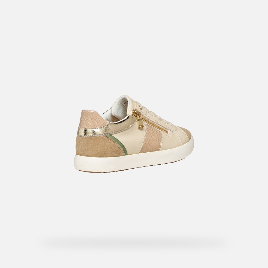 Low top sneakers BLOMIEE WOMAN Papyrus/Cream - image number 4 | GEOX