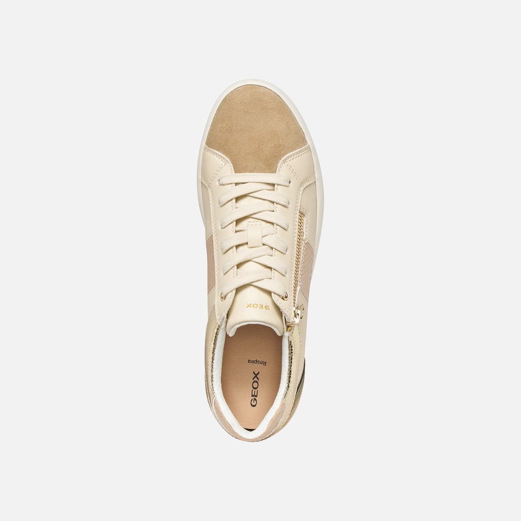 Low top sneakers BLOMIEE WOMAN Papyrus/Cream - image number 5 | GEOX