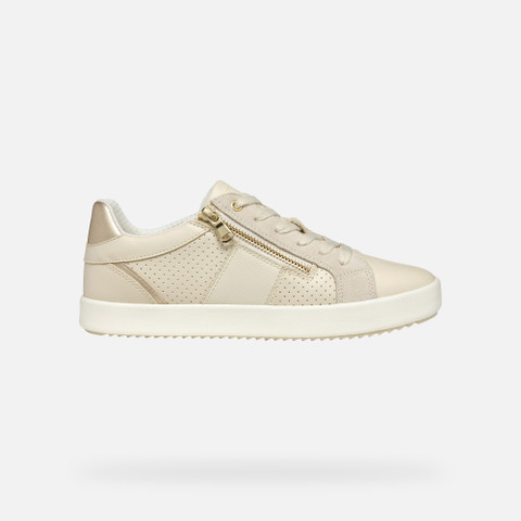 Low Top Sneakers BLOMIEE WOMAN Papyrus/Light sand - image number 1 | GEOX