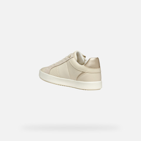 Low Top Sneakers BLOMIEE WOMAN Papyrus/Light sand - image number 4 | GEOX