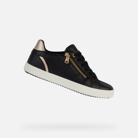 Low top sneakers BLOMIEE WOMAN Black/Light Gold - image number 0 | GEOX