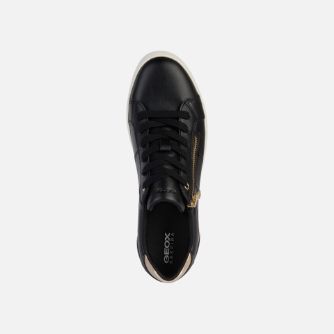 Low top sneakers BLOMIEE WOMAN Black/Light Gold - image number 5 | GEOX