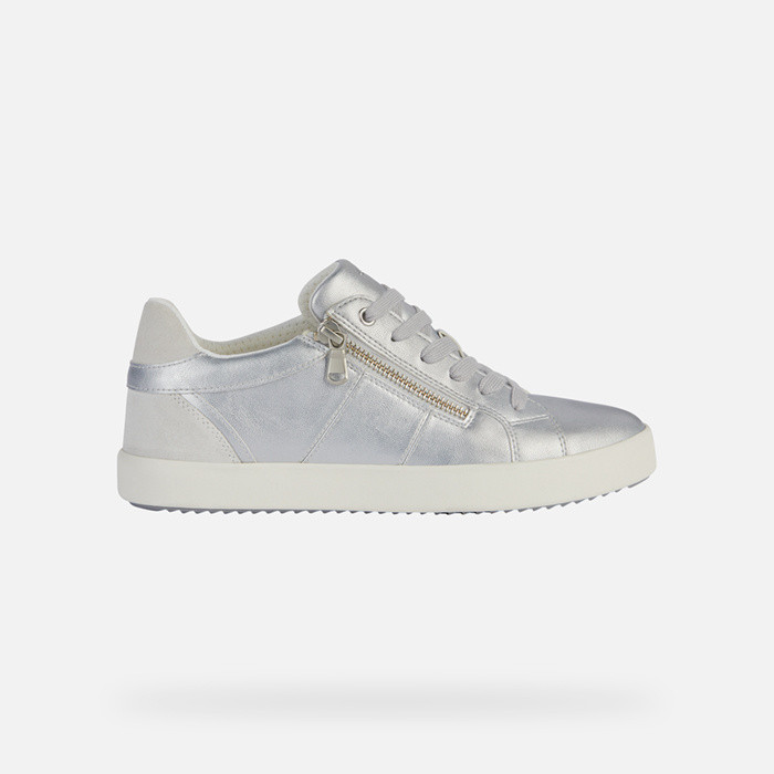 Low top sneakers BLOMIEE WOMAN Silver/Off White | GEOX