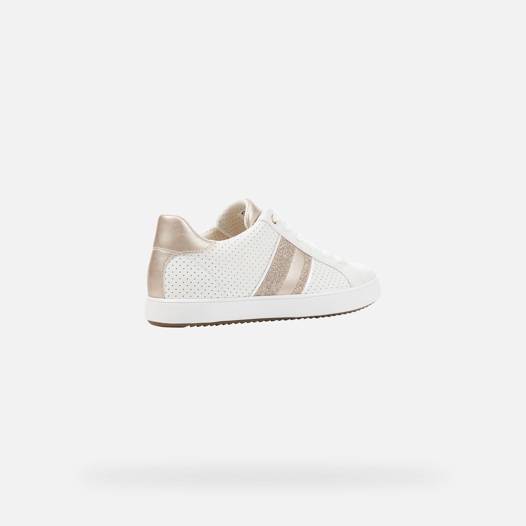Low Top Sneakers BLOMIEE WOMAN White/Light Gold - image number 4 | GEOX