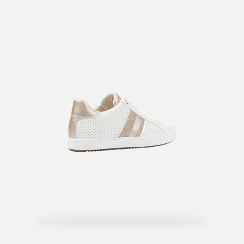 Low Top Sneakers BLOMIEE WOMAN White/Light Gold - image number 4 | GEOX