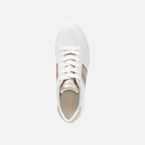 Low Top Sneakers BLOMIEE WOMAN White/Light Gold - image number 5 | GEOX