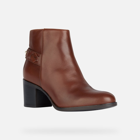 medium heel ankle boots NEW ASHEEL WOMAN Brown - image number 2 | GEOX