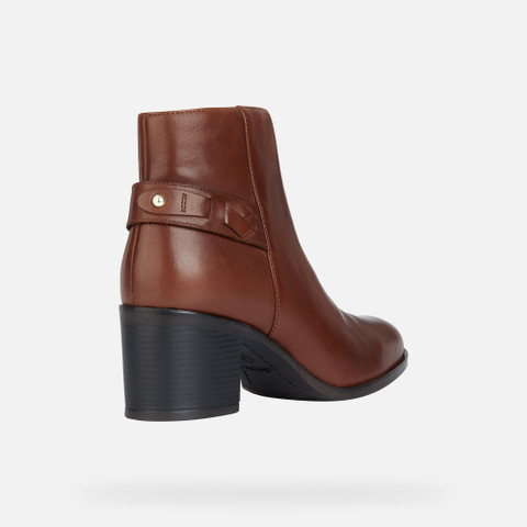 medium heel ankle boots NEW ASHEEL WOMAN Brown - image number 4 | GEOX