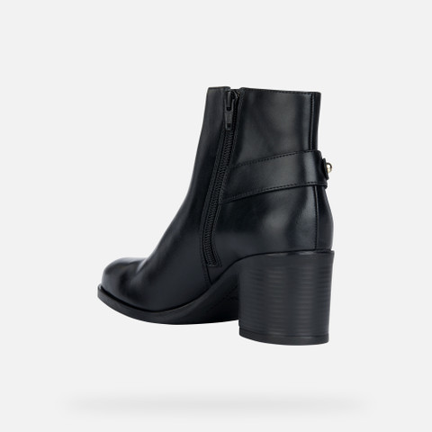 medium heel ankle boots NEW ASHEEL WOMAN Black - image number 3 | GEOX