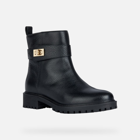 biker ankle boots HOARA WOMAN Black - image number 2 | GEOX